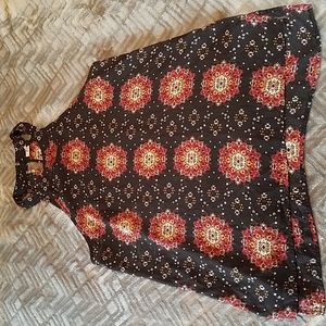 Women's black floral tank top size L